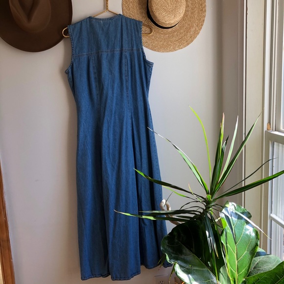 True Vintage Denim Jean maxi dress - Picture 4 of 5